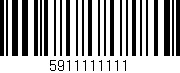 Código de barras (EAN, GTIN, SKU, ISBN): '5911111111'
