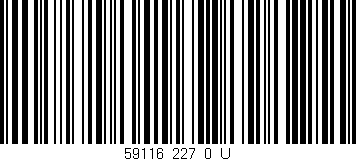 Código de barras (EAN, GTIN, SKU, ISBN): '59116_227_0_U'
