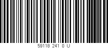 Código de barras (EAN, GTIN, SKU, ISBN): '59118_241_0_U'