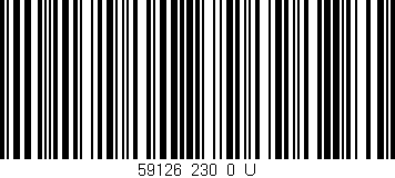 Código de barras (EAN, GTIN, SKU, ISBN): '59126_230_0_U'