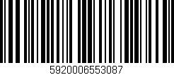 Código de barras (EAN, GTIN, SKU, ISBN): '5920006553087'