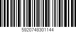 Código de barras (EAN, GTIN, SKU, ISBN): '5920748301144'