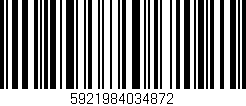 Código de barras (EAN, GTIN, SKU, ISBN): '5921984034872'