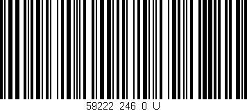 Código de barras (EAN, GTIN, SKU, ISBN): '59222_246_0_U'