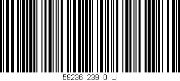 Código de barras (EAN, GTIN, SKU, ISBN): '59236_239_0_U'