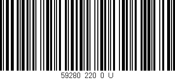 Código de barras (EAN, GTIN, SKU, ISBN): '59280_220_0_U'