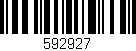 Código de barras (EAN, GTIN, SKU, ISBN): '592927'