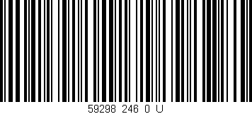 Código de barras (EAN, GTIN, SKU, ISBN): '59298_246_0_U'