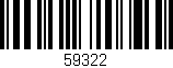 Código de barras (EAN, GTIN, SKU, ISBN): '59322'