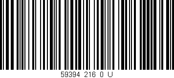 Código de barras (EAN, GTIN, SKU, ISBN): '59394_216_0_U'