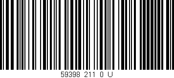 Código de barras (EAN, GTIN, SKU, ISBN): '59398_211_0_U'