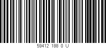 Código de barras (EAN, GTIN, SKU, ISBN): '59412_188_0_U'