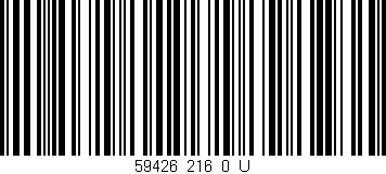 Código de barras (EAN, GTIN, SKU, ISBN): '59426_216_0_U'