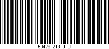 Código de barras (EAN, GTIN, SKU, ISBN): '59428_213_0_U'
