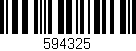 Código de barras (EAN, GTIN, SKU, ISBN): '594325'
