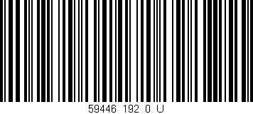 Código de barras (EAN, GTIN, SKU, ISBN): '59446_192_0_U'