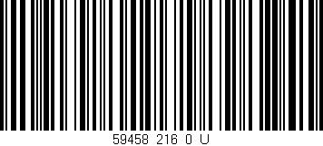 Código de barras (EAN, GTIN, SKU, ISBN): '59458_216_0_U'