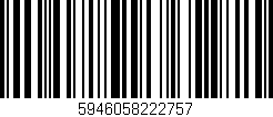 Código de barras (EAN, GTIN, SKU, ISBN): '5946058222757'