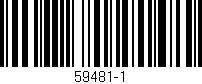 Código de barras (EAN, GTIN, SKU, ISBN): '59481-1'