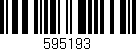 Código de barras (EAN, GTIN, SKU, ISBN): '595193'