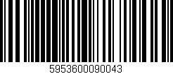 Código de barras (EAN, GTIN, SKU, ISBN): '5953600090043'
