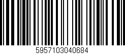Código de barras (EAN, GTIN, SKU, ISBN): '5957103040684'