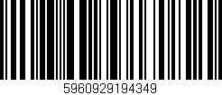 Código de barras (EAN, GTIN, SKU, ISBN): '5960929194349'
