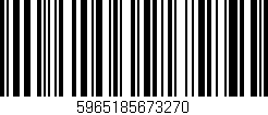 Código de barras (EAN, GTIN, SKU, ISBN): '5965185673270'