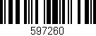 Código de barras (EAN, GTIN, SKU, ISBN): '597260'