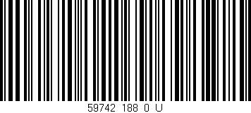 Código de barras (EAN, GTIN, SKU, ISBN): '59742_188_0_U'