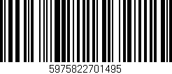 Código de barras (EAN, GTIN, SKU, ISBN): '5975822701495'