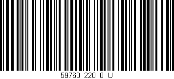Código de barras (EAN, GTIN, SKU, ISBN): '59760_220_0_U'