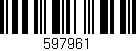Código de barras (EAN, GTIN, SKU, ISBN): '597961'