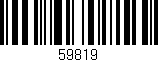Código de barras (EAN, GTIN, SKU, ISBN): '59819'