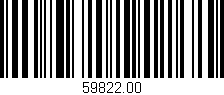 Código de barras (EAN, GTIN, SKU, ISBN): '59822.00'