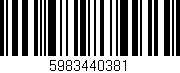 Código de barras (EAN, GTIN, SKU, ISBN): '5983440381'