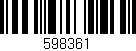 Código de barras (EAN, GTIN, SKU, ISBN): '598361'