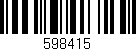 Código de barras (EAN, GTIN, SKU, ISBN): '598415'