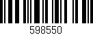 Código de barras (EAN, GTIN, SKU, ISBN): '598550'