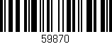 Código de barras (EAN, GTIN, SKU, ISBN): '59870'