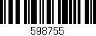 Código de barras (EAN, GTIN, SKU, ISBN): '598755'