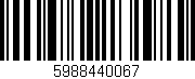 Código de barras (EAN, GTIN, SKU, ISBN): '5988440067'
