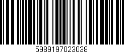 Código de barras (EAN, GTIN, SKU, ISBN): '5989197023038'