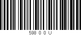 Código de barras (EAN, GTIN, SKU, ISBN): '598_0_0_U'
