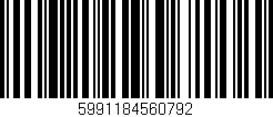 Código de barras (EAN, GTIN, SKU, ISBN): '5991184560792'
