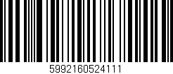 Código de barras (EAN, GTIN, SKU, ISBN): '5992160524111'