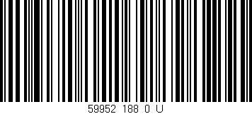 Código de barras (EAN, GTIN, SKU, ISBN): '59952_188_0_U'