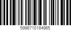 Código de barras (EAN, GTIN, SKU, ISBN): '5998710184965'