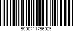 Código de barras (EAN, GTIN, SKU, ISBN): '5998711756925'
