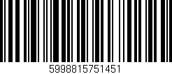 Código de barras (EAN, GTIN, SKU, ISBN): '5998815751451'